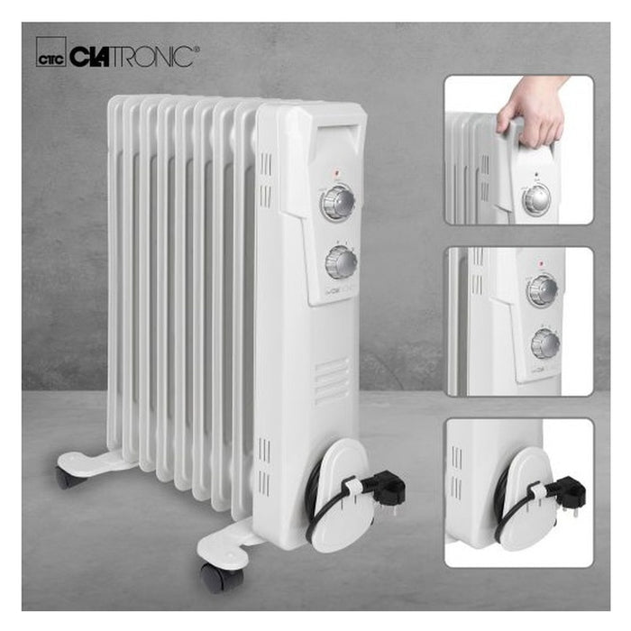 Clatronic RA 3736 Indoor Weiß 2000 W Öl-Heizlüfter