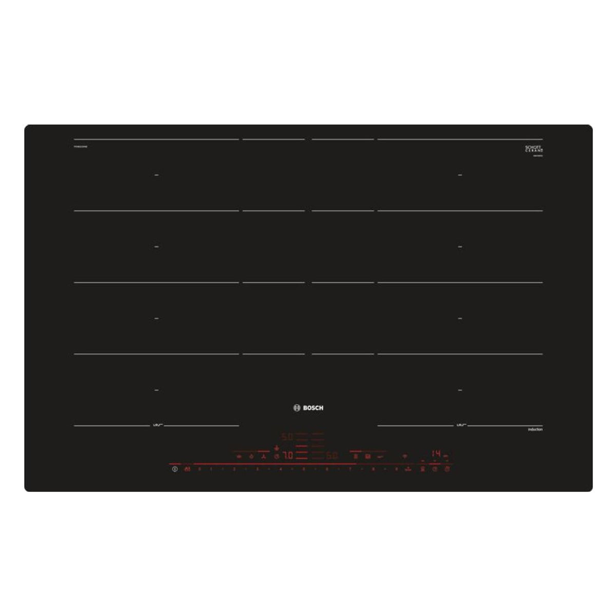 Produktbild Kochfeld mit Dunstabzug - Bosch Serie 8 PXY801DW4E Kochfeld Schwarz Integriert Zonen-Induktionskochfeld 4 Zone(n)