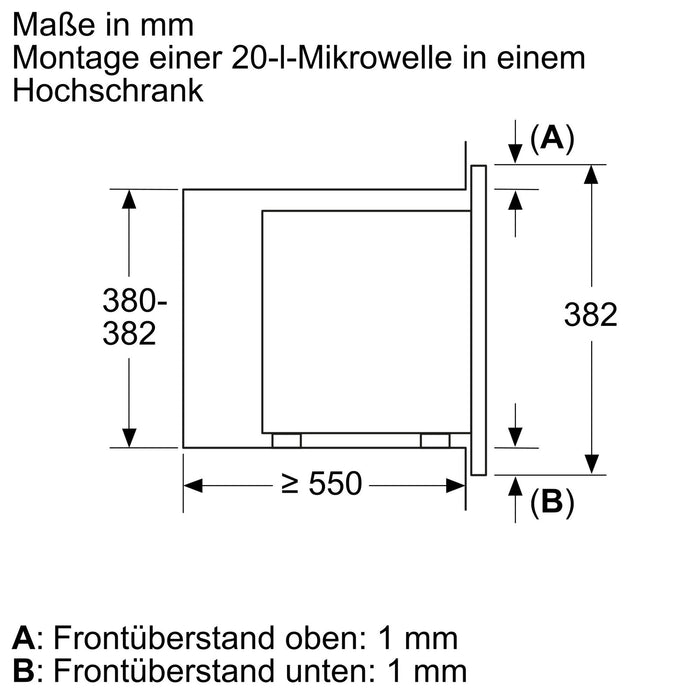 Bosch Serie 2 BFL623MB3 Mikrowelle Integriert Solo-Mikrowelle 20 l 800 W Schwarz