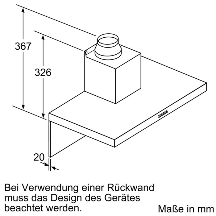 Neff D64BBE1N0 Dunstabzugshaube Wandmontiert Edelstahl 580 m³/h A - DBBE641N