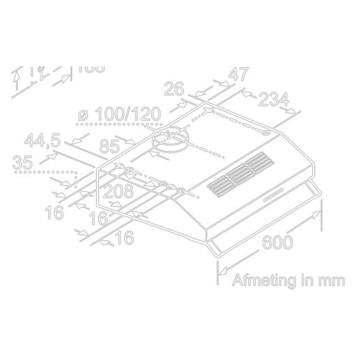 Produktbild Unterbauhaube - Siemens LU63LCC20 Dunstabzugshaube Eingebaut Weiß 350 m³/h D