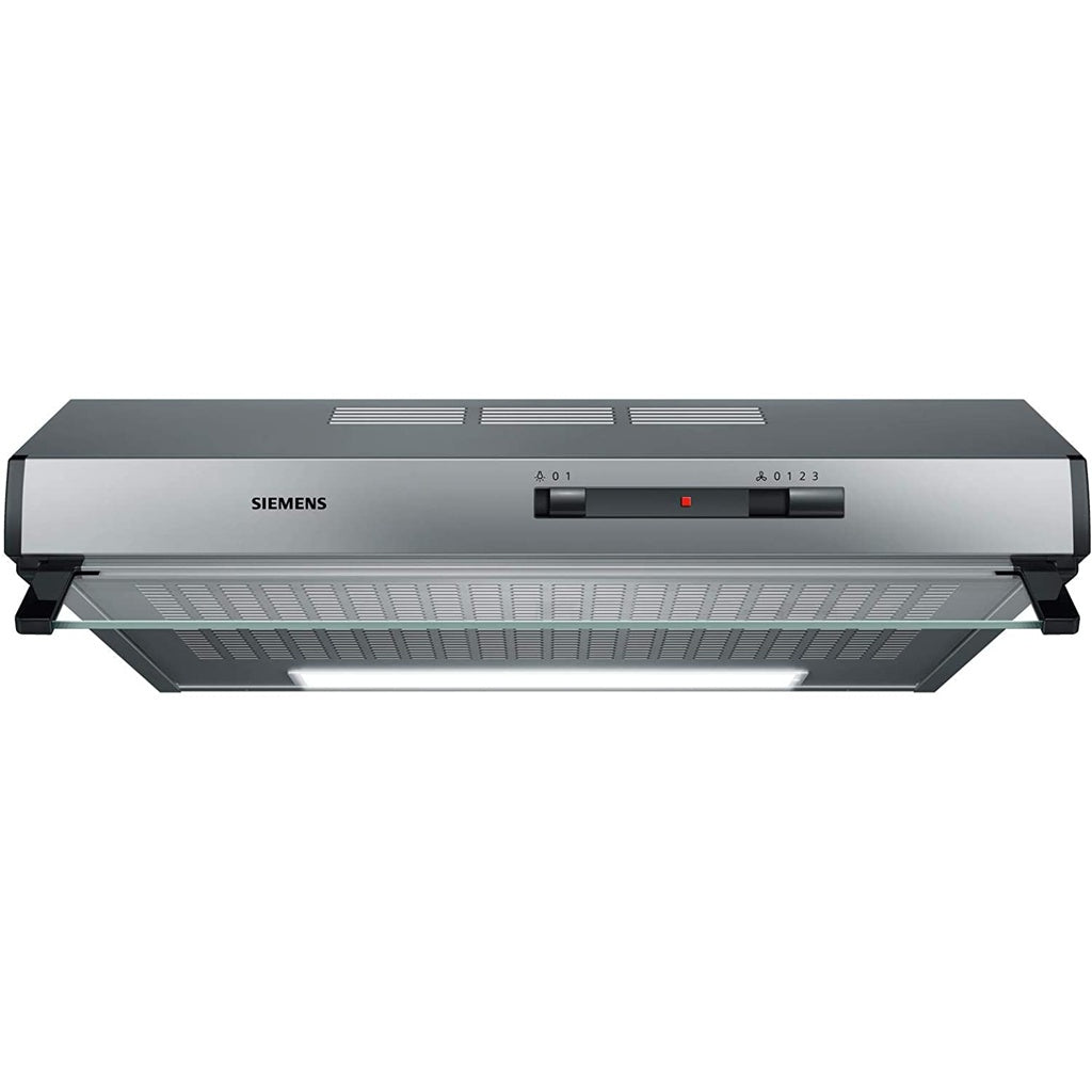 Produktbild Wandhaube - Siemens iQ100 LU62LFA51 Dunstabzugshaube Wandmontiert Silber 250 m³/h D