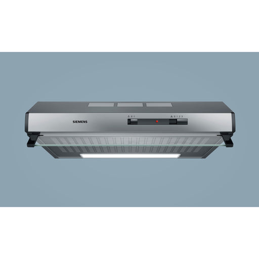 Produktbild Wandhaube - Siemens iQ100 LU62LFA51 Dunstabzugshaube Wandmontiert Silber 250 m³/h D