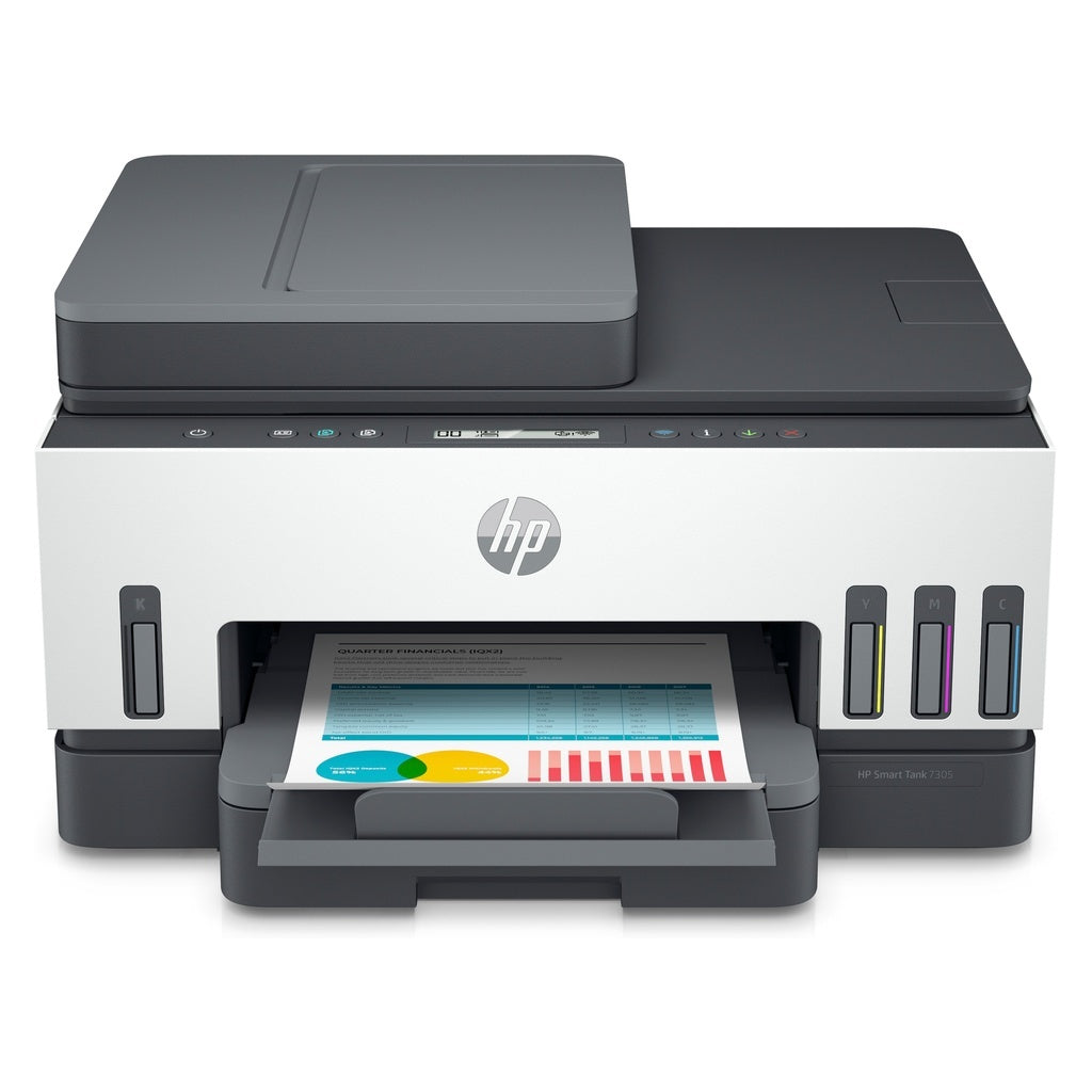 Produktbild Multifunktionsdrucker - HP Smart Tank 7305 All-in-One, Drucken, Scannen, Kopieren, ADF, Wireless, Automatische