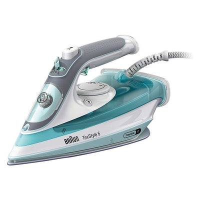 TexStyle 5 Dampfbügeleisen SI 5017 GR Keramik-Bügelsohle 2700 W Türkis, Grau, Weiß