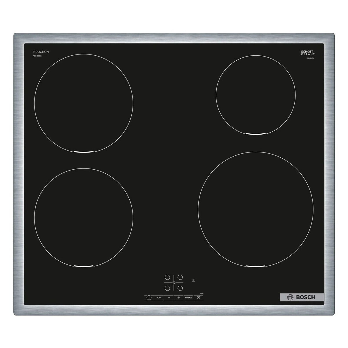 Produktbild Induktions-Kochfeld - Bosch PIE645BB5E Induktionskochfeld aufliegend
