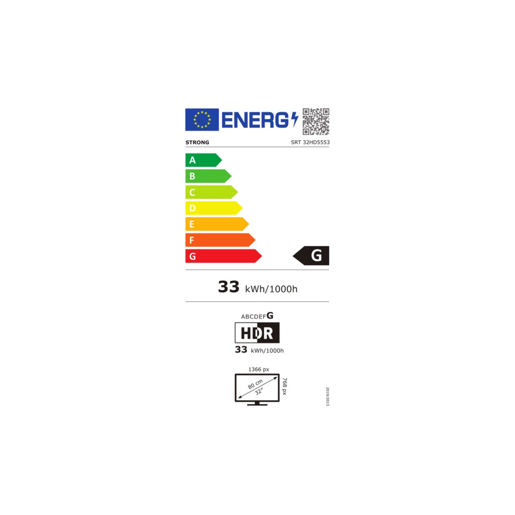 Produktbild LED-Fernseher - Strong SRT32HD5553 LCD Fernseher 81,3 cm (32") HD Smart-TV WLAN Schwarz 200 cd/m²