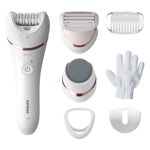 Produktbild Präzisionsepilierer - Philips Epilator Series 8000 BRE730/10 Akku-Epilierer Wet & Dry Weiß, Pink