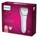 Philips Epilator Series 8000 BRE730/10 Akku-Epilierer Wet & Dry Weiß, Pink