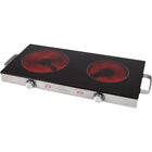 ProfiCook PC-DKP 1211 Doppel-Kochplatten 64 cm 2-Zonen 2800 W Schwarz, Edelstahl