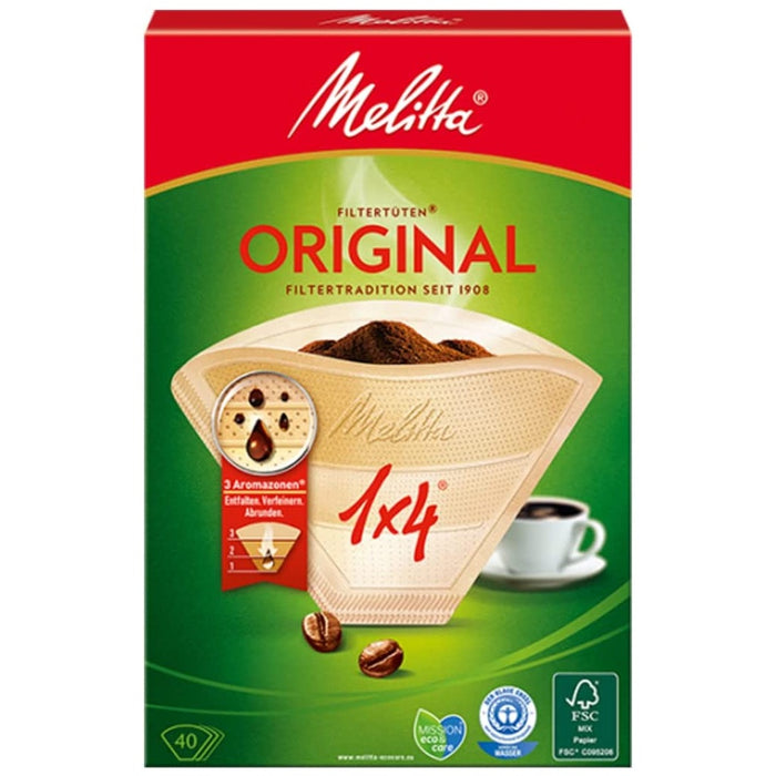 Melitta Filtertüten Original 1x4/40 naturbraun Aroma