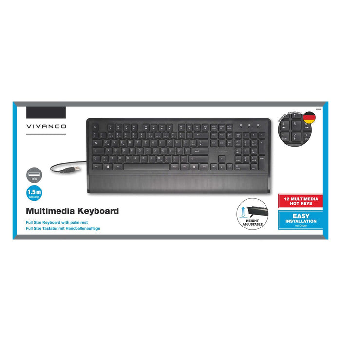 Vivanco IT-KB USB M Tastatur QWERTZ Deutsch Schwarz