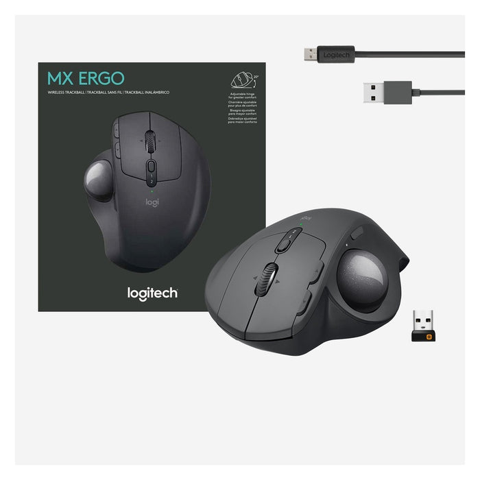 Logitech MX Ergo Maus rechts RF Wireless + Bluetooth Trackball 440 DPI