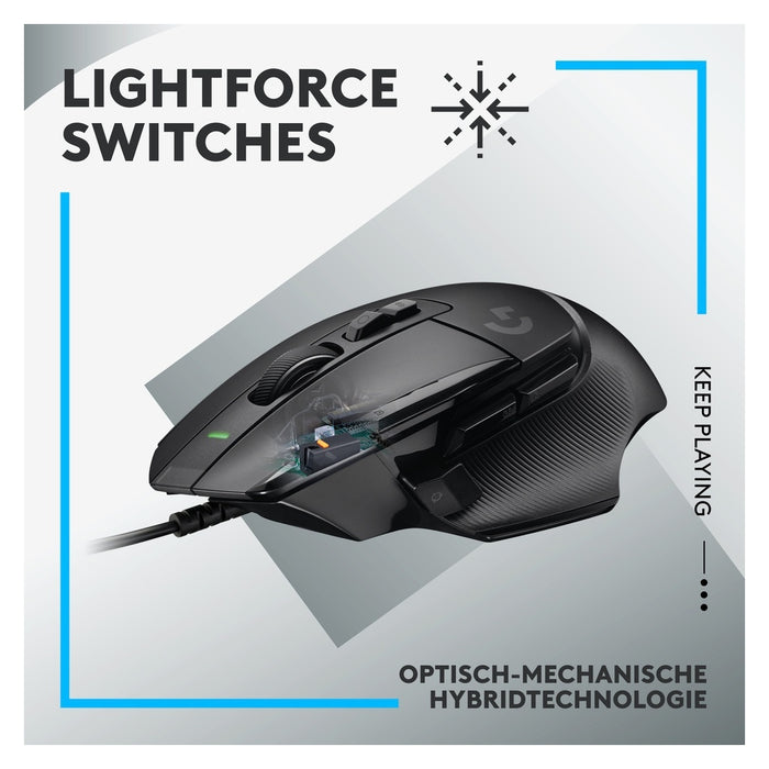 Logitech G G502 X Maus rechts USB Typ-A Optisch 25600 DPI