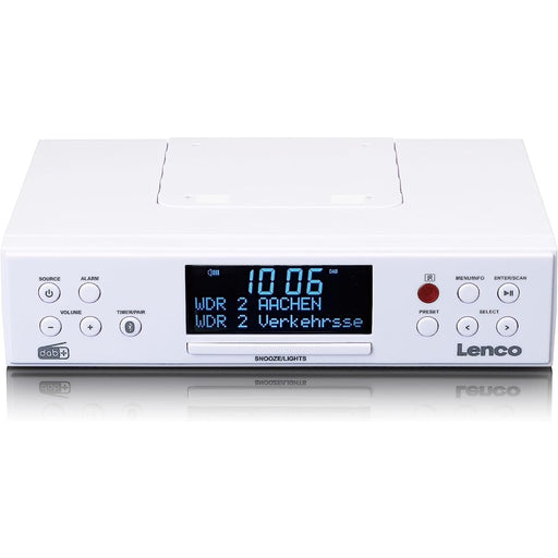 Produktbild Küchen-Radio - Lenco DAB+ Küchenradio KCR-190WH unterbaufähig (UKW,Bluetooth,PLL,FM) in weiß