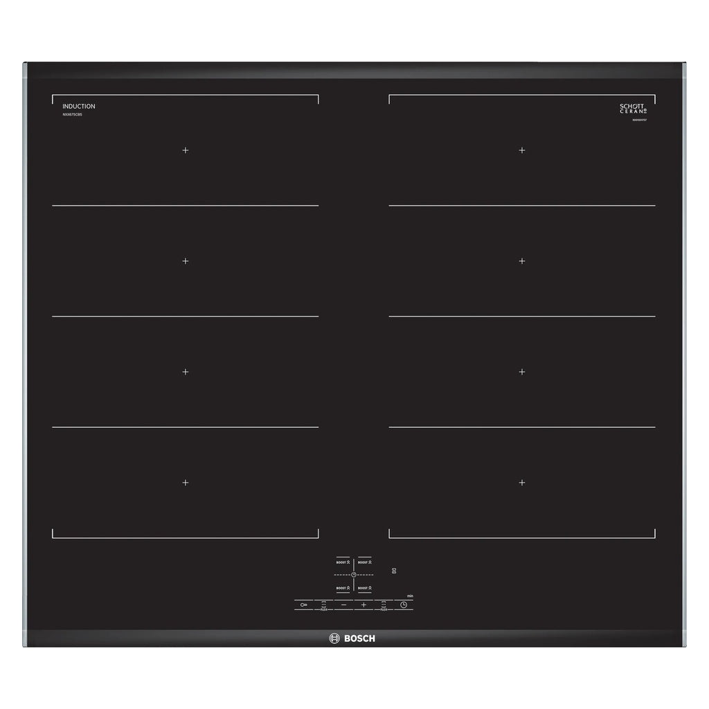 Produktbild Induktions-Kochfeld - Bosch Serie 4 NXX675CB5E Induktionskochfeld integriert 60cm 4 Zonen Schwarz