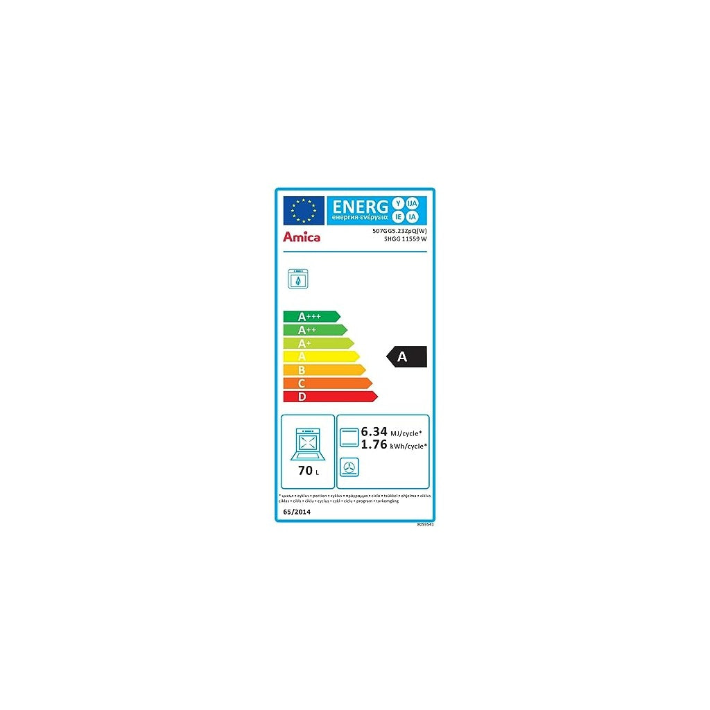 Produktbild Gas-Standherd - Amica SHGG 11559 W Standherd mit Gaskochfeld