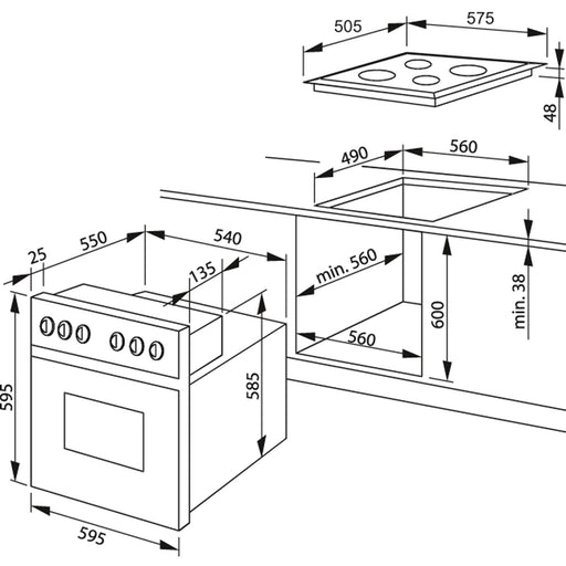 Produktbild Backofen-Set - Amica EHC 933 007 E Herdset
