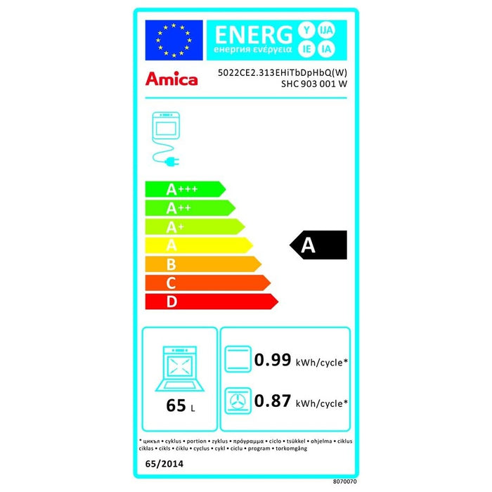 Amica SHC 903 001 W Fine Design Standherd mit Glaskeramikkochfeld