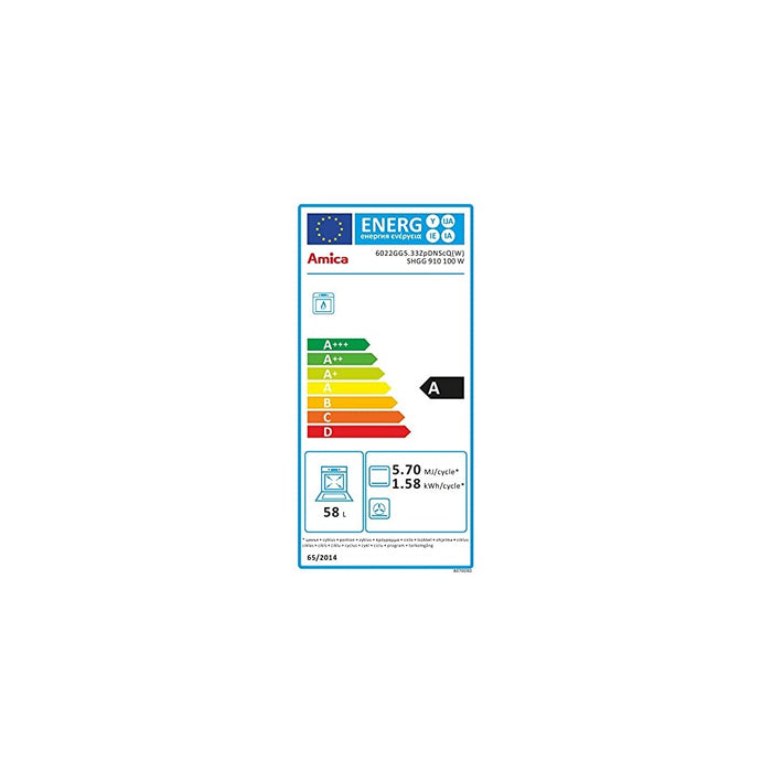 Amica SHGG 910 100 W Fine Design Standherd mit Gaskochfeld