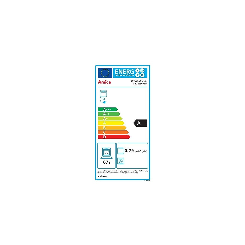 Produktbild Elektro-Standherd - Amica SHC 11509 SM Standherd freistehend mit Glaskeramikkochfeld