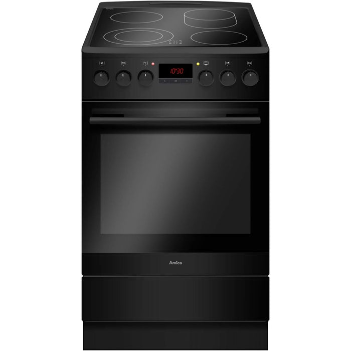 Amica SHC 11503 SM Standherd Glaskeramikkochfeld schwarz