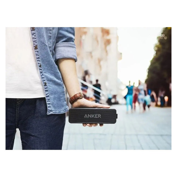 Anker SoundCore 2 Bluetooth-luidspreker, fantastisch geluid, enorme bas met dubbele basdrivers, 24-uurs accu, verbeterde IPX7 waterbescherming, draadloze luidspreker voor iPhone, Samsung (zwart Anker SoundCore 2 Bluetooth-luidspreker, fantastisch geluid, enorme bas met dubbele basdrivers, 24-uurs accu, verbeterde IPX7 waterbescherming, draadloze luidspreker voor iPhone, Samsung (zwart