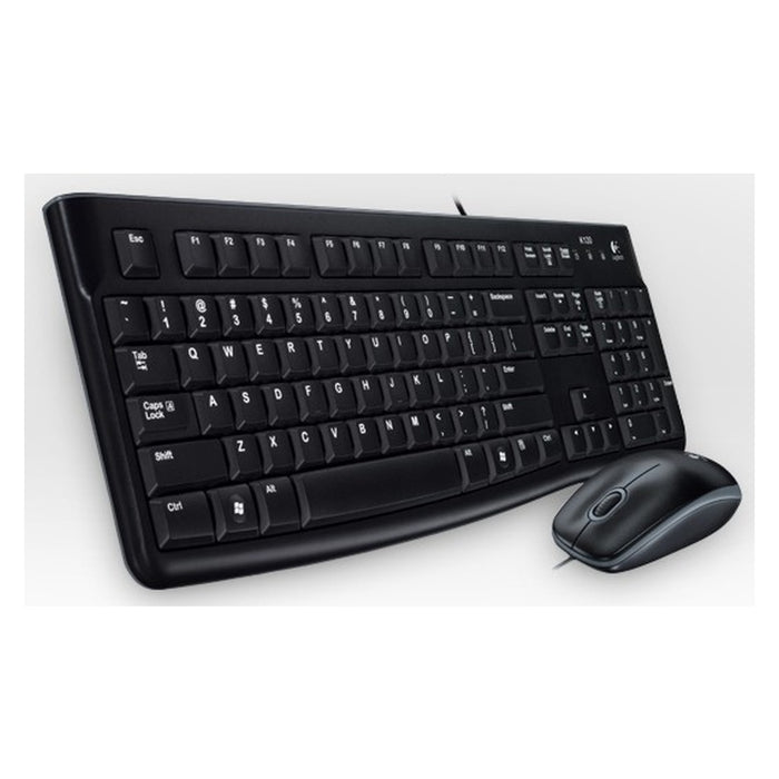 Logitech Desktop MK120 Tastatur Maus enthalten USB QWERTZ Deutsch Schwarz