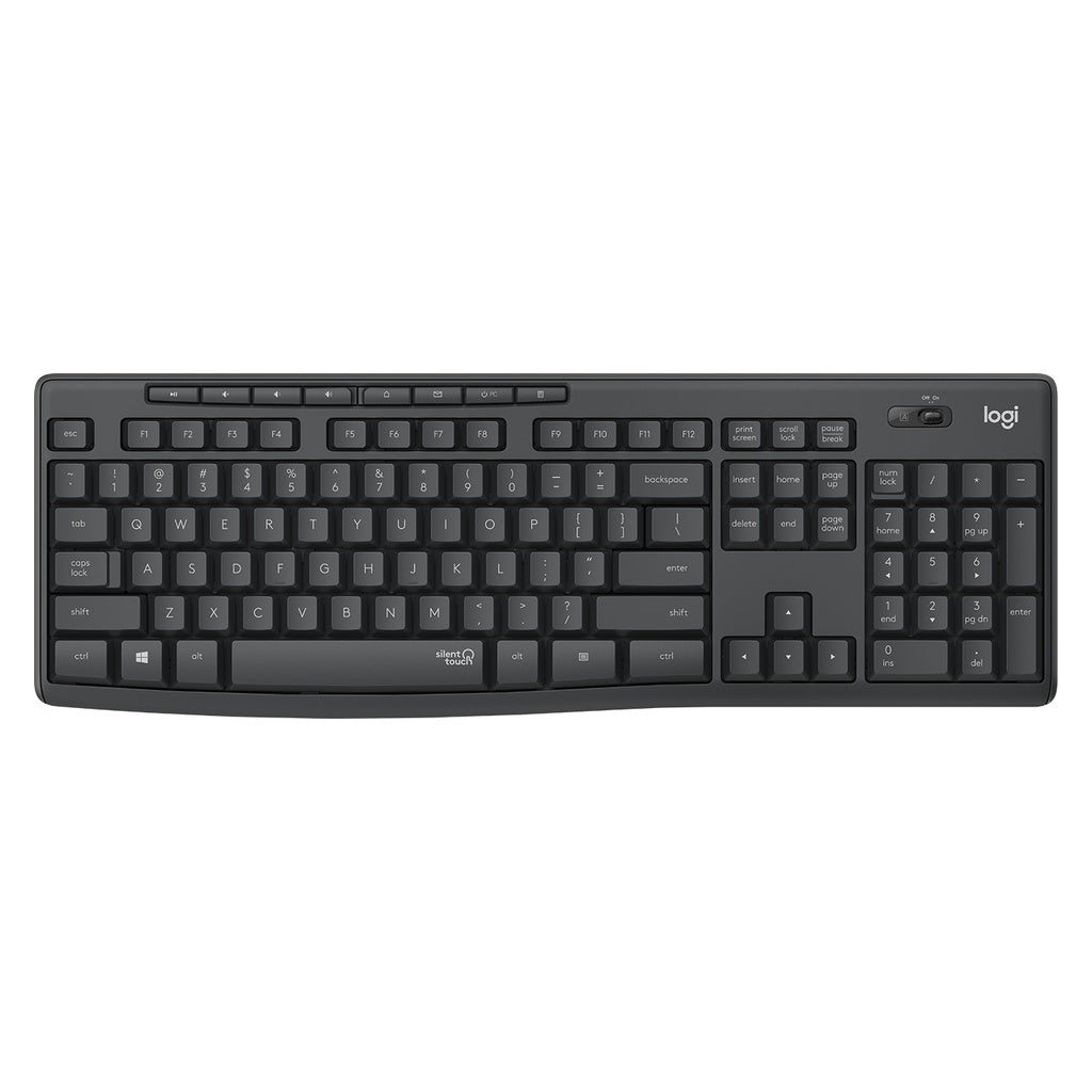 Produktbild Wireless-Tastatur - Logitech MK295 Silent Wireless Combo Tastatur Maus enthalten USB QWERTZ Deutsch Graphit