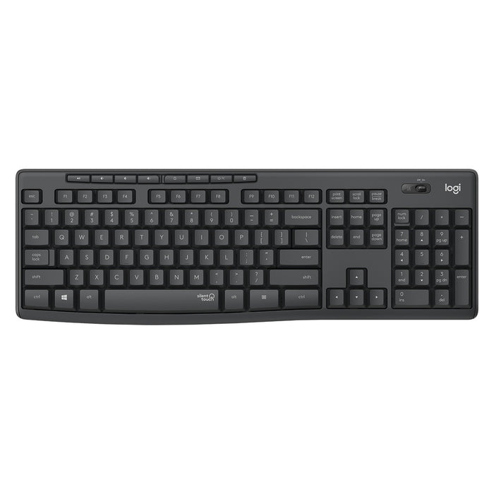 Logitech MK295 Silent Wireless Combo Tastatur Maus enthalten USB QWERTZ Deutsch Graphit