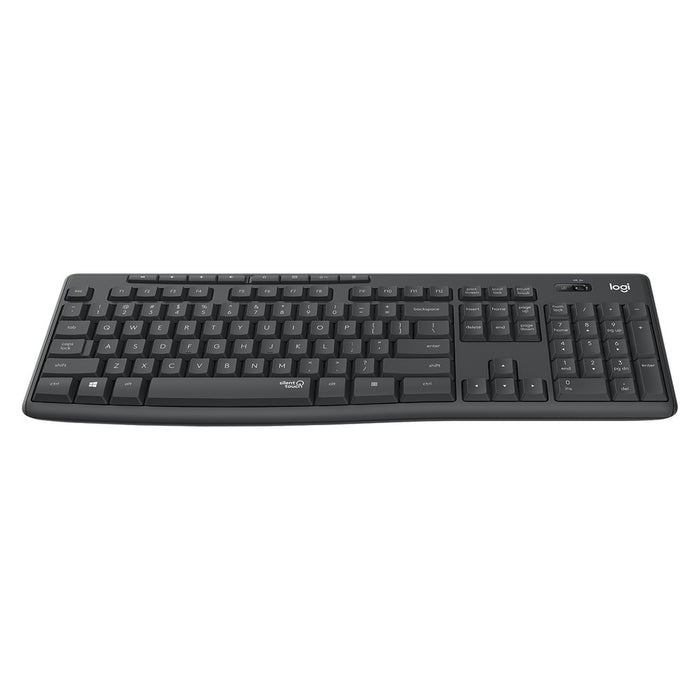 Logitech MK295 Silent Wireless Combo Tastatur Maus enthalten USB QWERTZ Deutsch Graphit