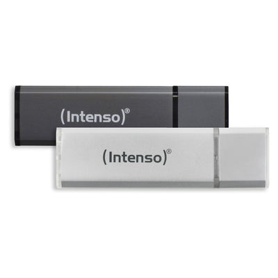 AluLine USB Drive 32GB Doppelpack 2x32GB - 32 GB USB-Stick USB Typ-A 2.0 Anthrazit, Silber