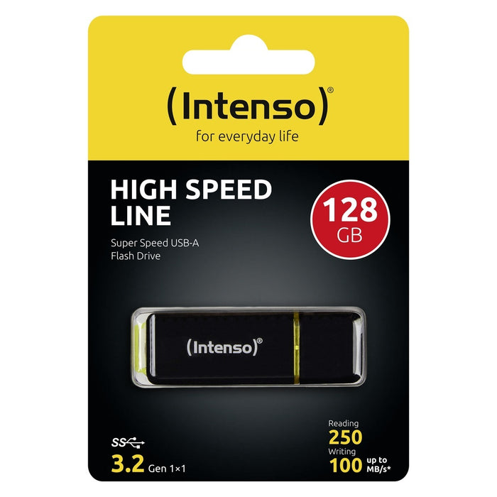 Intenso High Speed Line USB-Stick 128 GB USB Typ-A 3.2 Gen 1 (3.1 Gen 1) Schwarz, Gelb