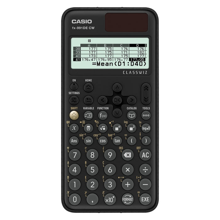 Casio fx-991DE CW Taschenrechner Tasche Wissenschaftlicher Taschenrechner Schwarz