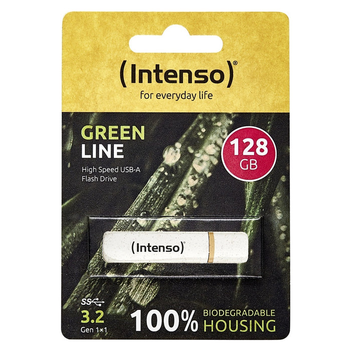 Intenso Green Line USB-Stick 128 GB USB Typ-A 3.2 Gen 1 (3.1 Gen 1) Beige, Braun