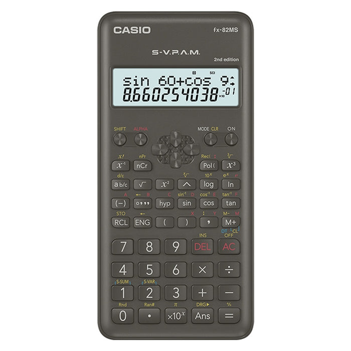 Casio FX-82MS-2 Taschenrechner Tasche Wissenschaftlicher Taschenrechner Schwarz