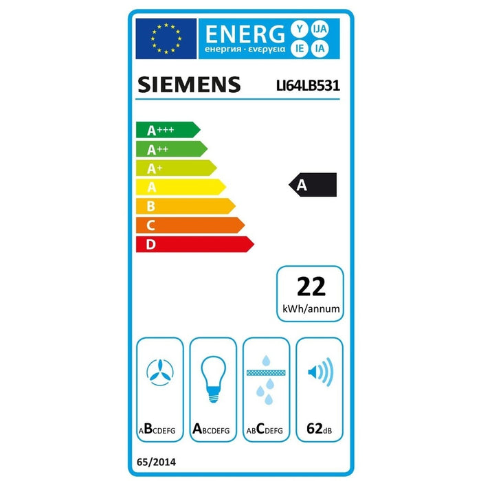 Siemens iQ300 LI64LB531 Dunstabzugshaube Halb eingebaut (Pullout) Edelstahl 271 m³/h A