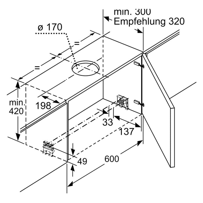 Siemens iQ500 LI67RA561 Dunstabzugshaube Halb eingebaut (Pullout) Edelstahl 392 m³/h A