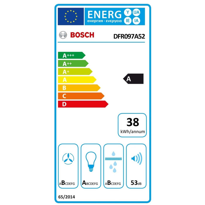 Bosch Serie 4 DFR097A52 Dunstabzugshaube Wandmontiert Metallisch 729 m³/h A