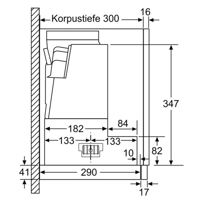 Bosch Serie 4 DFR097A52 Dunstabzugshaube Wandmontiert Metallisch 729 m³/h A