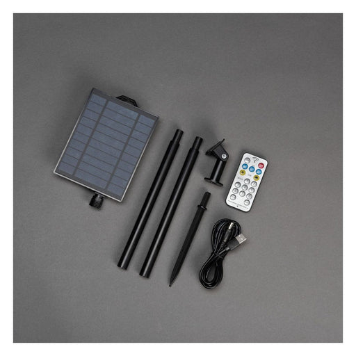 Produktbild Solarladegerät - Konstsmide wiederaufladbares Solarpanel-S Solar-Batteriebox in schwarz 3776-000