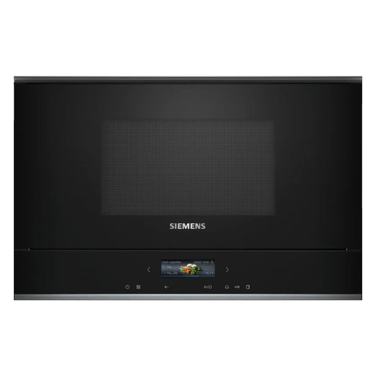 Produktbild Einbau-Mikrowelle - Siemens iQ700 BF722L1B1 Mikrowelle Schwarz Solo-Mikrowelle Integriert 21 l 900 W