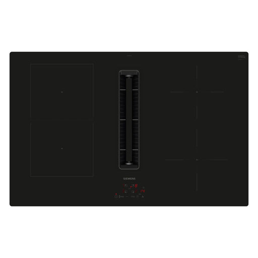 Produktbild Elektro-Standherd - Siemens iQ300 ED811BGA6 (ED811BS16E+HZ9VDSB4) Induktionskochfeld mit Dunstabzug integriert 80cm