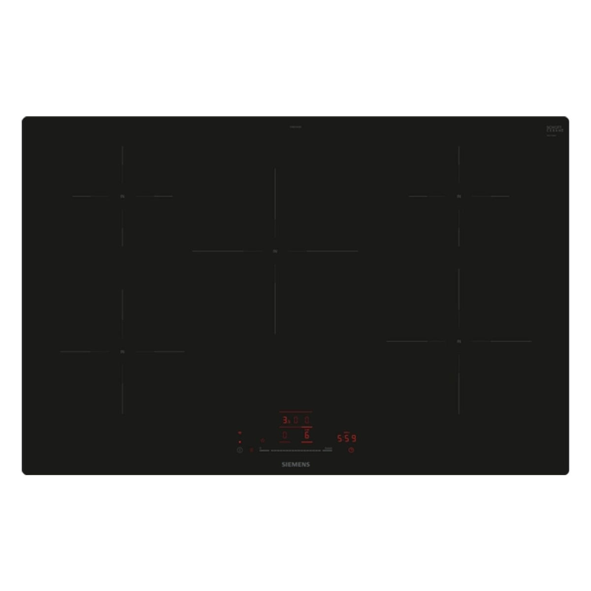 Produktbild Induktions-Kochfeld - Siemens iQ100 EH801HVB1E Induktionskochfeld Integriert 80 cm 5 Zonen Schwarz