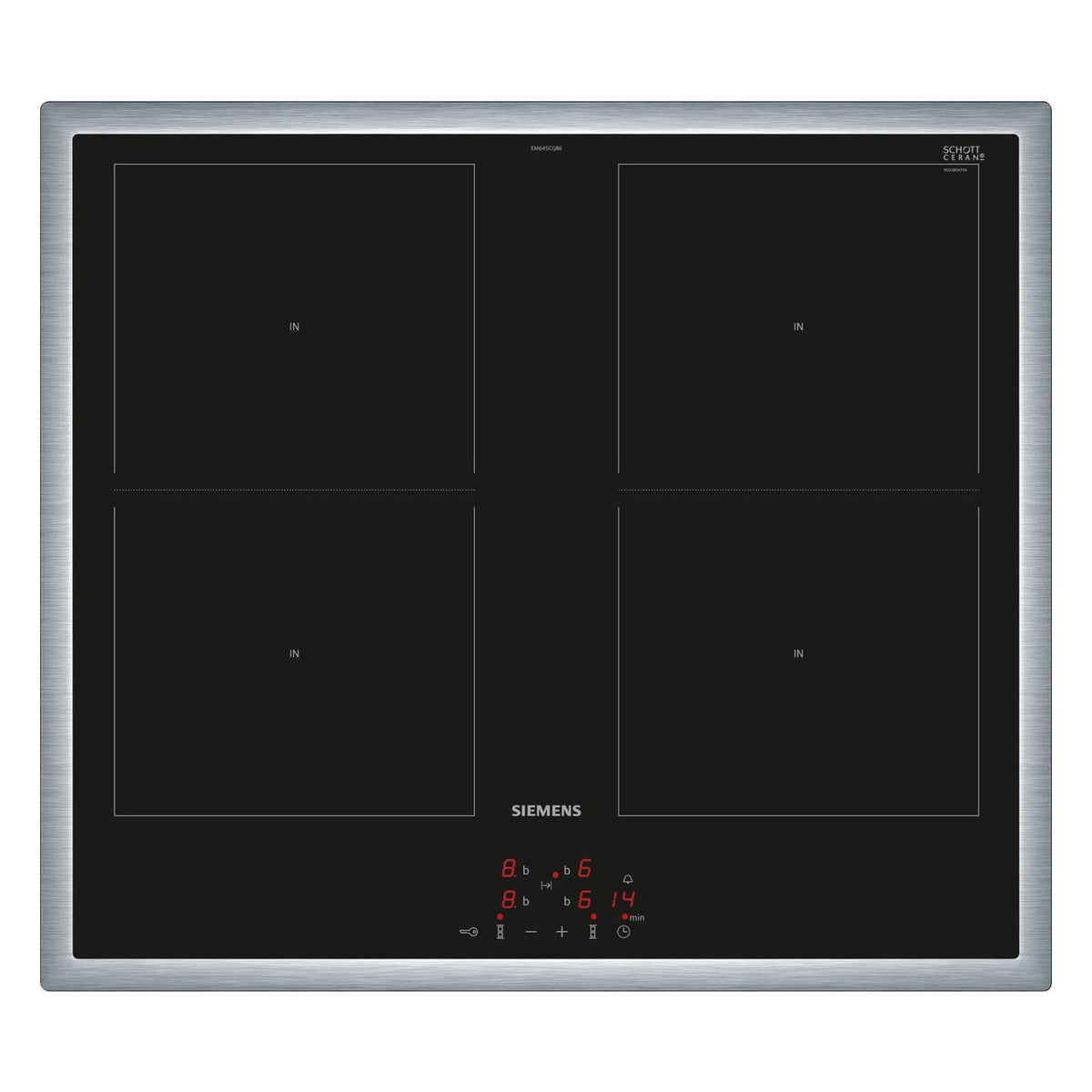Produktbild Induktions-Kochfeld - Siemens iQ500 EM645CQB6E Induktionskochfeld Integriert 60cm 4 Zonen Schwarz