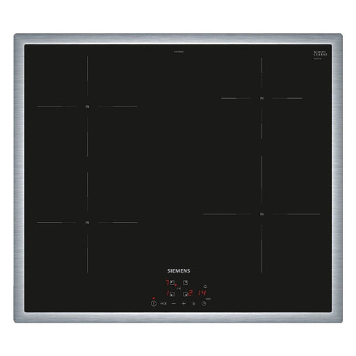 Produktbild Induktions-Kochfeld - Siemens iQ100 EH645BEB6E Induktionskochfeld Schwarz, Edelstahl Integriert 60 cm 4 Zone(n)