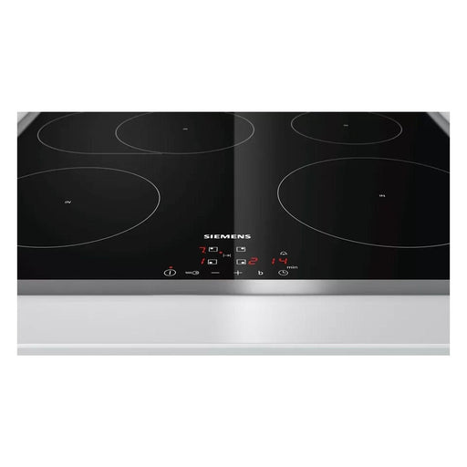 Produktbild Induktions-Kochfeld - Siemens iQ100 EH645BEB6E Induktionskochfeld Schwarz, Edelstahl Integriert 60 cm 4 Zone(n)