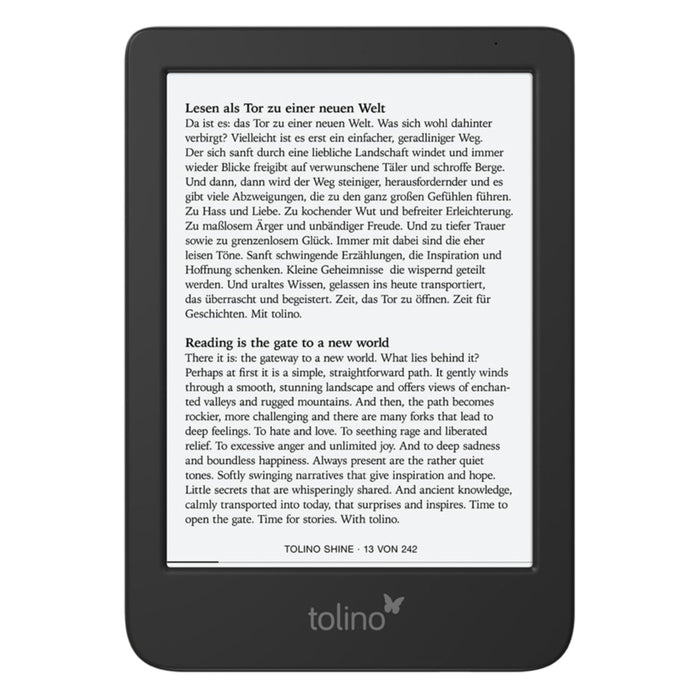 Tolino shine 5 eBook-Reader Touchscreen 16 GB WLAN Schwarz
