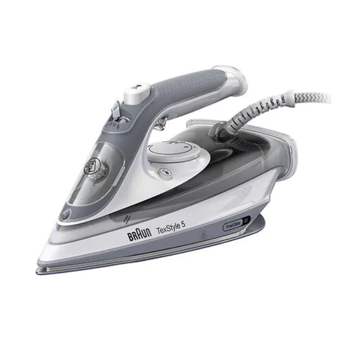 Braun TexStyle 5 SI5078GY Dampfbügeleisen EloxalPlus soleplate 2800 W Grau, Weiß