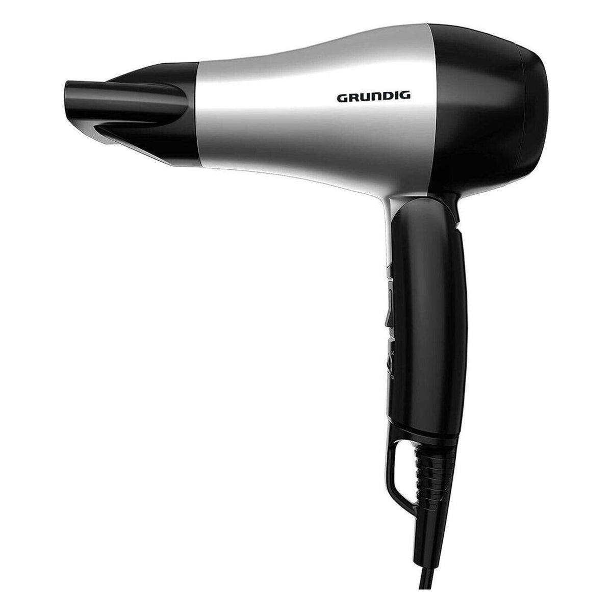 Produktbild Reisehaartrockner - Grundig HD 2200 Haartrockner mit Klappgriff 1200W Silber, Schwarz